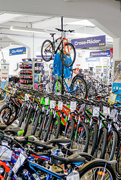 1500 Fahrräder auf 750 qm Verkaufsfläche